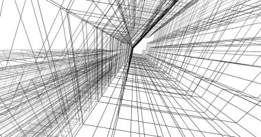 soyut mimari duvar kağıdı tasarımı, dijital konsept arkaplan