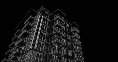 soyut mimari duvar kağıdı tasarımı, dijital konsept arkaplan