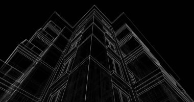 soyut mimari duvar kağıdı tasarımı, dijital konsept arkaplan