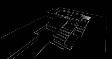 soyut mimari duvar kağıdı tasarımı, dijital konsept arkaplan