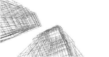 soyut mimari duvar kağıdı tasarımı, dijital konsept arkaplan