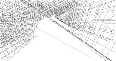 soyut mimari duvar kağıdı tasarımı, dijital konsept arkaplan