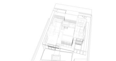 soyut mimari duvar kağıdı tasarımı, dijital konsept arkaplan