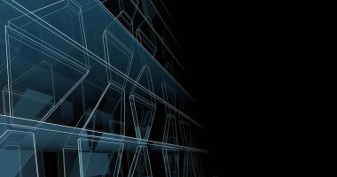 soyut mimari duvar kağıdı tasarımı, dijital konsept arkaplan