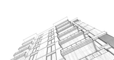 soyut mimari duvar kağıdı tasarımı, dijital konsept arkaplan