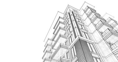 soyut mimari duvar kağıdı tasarımı, dijital konsept arkaplan