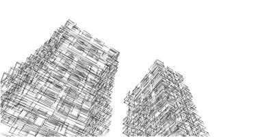 soyut mimari duvar kağıdı tasarımı, dijital konsept arkaplan