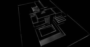 soyut mimari duvar kağıdı tasarımı, dijital konsept arkaplan