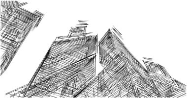 soyut mimari duvar kağıdı tasarımı, dijital konsept arkaplan