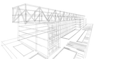 soyut mimari duvar kağıdı tasarımı, dijital konsept arkaplan