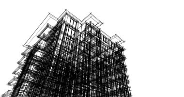 soyut mimari duvar kağıdı tasarımı, dijital konsept arkaplan