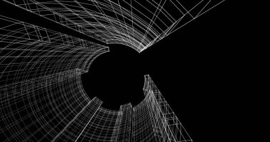 soyut mimari duvar kağıdı tasarımı, dijital konsept arkaplan