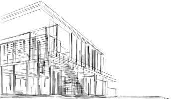 soyut mimari duvar kağıdı tasarımı, dijital konsept arkaplan