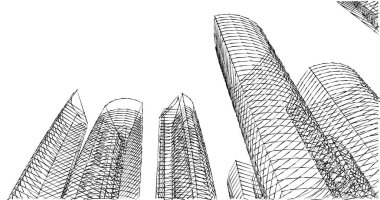 soyut mimari duvar kağıdı tasarımı, dijital konsept arkaplan