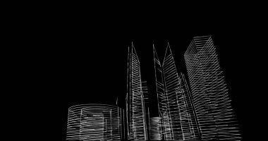 soyut mimari duvar kağıdı tasarımı, dijital konsept arkaplan