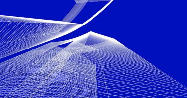 soyut mimari duvar kağıdı tasarımı, dijital konsept arkaplan