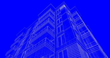 soyut mimari duvar kağıdı tasarımı, dijital konsept arkaplan