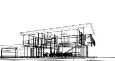 soyut mimari duvar kağıdı tasarımı, dijital konsept arkaplan