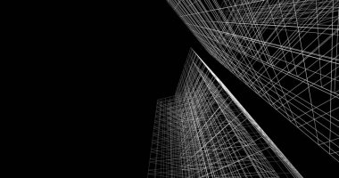 soyut mimari duvar kağıdı tasarımı, dijital konsept arkaplan