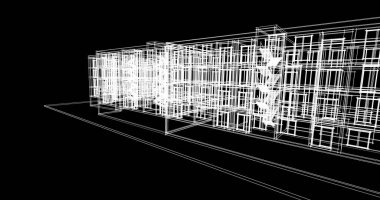 soyut mimari duvar kağıdı tasarımı, dijital konsept arkaplan