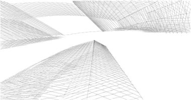 soyut mimari duvar kağıdı tasarımı, dijital konsept arkaplan