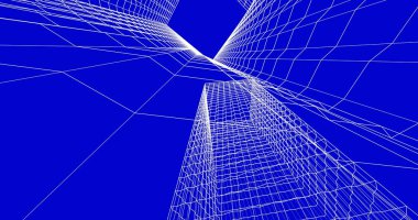 soyut mimari duvar kağıdı tasarımı, dijital konsept arkaplan