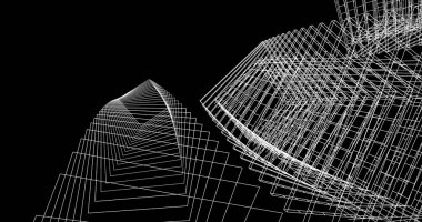 soyut mimari duvar kağıdı tasarımı, dijital konsept arkaplan