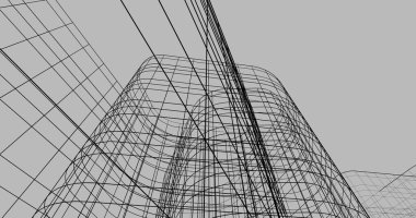 soyut mimari duvar kağıdı tasarımı, dijital konsept arkaplan