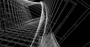 soyut mimari duvar kağıdı tasarımı, dijital konsept arkaplan