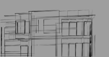 soyut mimari duvar kağıdı tasarımı, dijital konsept arkaplan