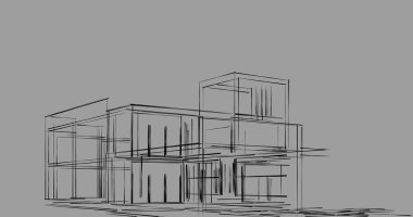 soyut mimari duvar kağıdı tasarımı, dijital konsept arkaplan