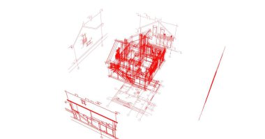 minimal geometrik şekiller, mimari çizgiler