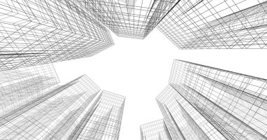 soyut mimari duvar kağıdı tasarımı, dijital konsept arkaplan