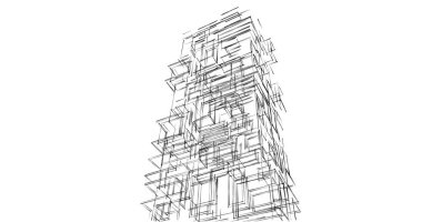 soyut mimari duvar kağıdı tasarımı, dijital konsept arkaplan