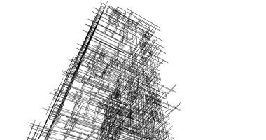 soyut mimari duvar kağıdı tasarımı, dijital konsept arkaplan