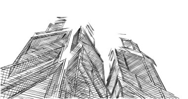 soyut mimari duvar kağıdı tasarımı, dijital konsept arkaplan