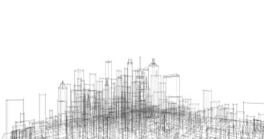 soyut mimari duvar kağıdı tasarımı, dijital konsept arkaplan