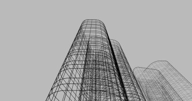 soyut mimari duvar kağıdı tasarımı, dijital konsept arkaplan