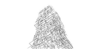 soyut mimari duvar kağıdı tasarımı, dijital konsept arkaplan