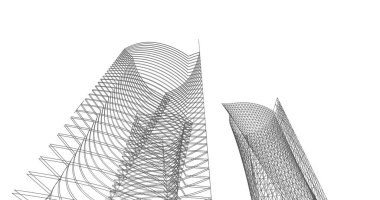 soyut mimari duvar kağıdı tasarımı, dijital konsept arkaplan