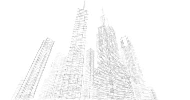 soyut mimari duvar kağıdı tasarımı, dijital konsept arkaplan