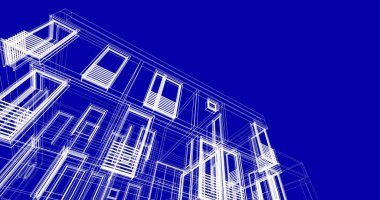 soyut mimari duvar kağıdı tasarımı, dijital konsept arkaplan