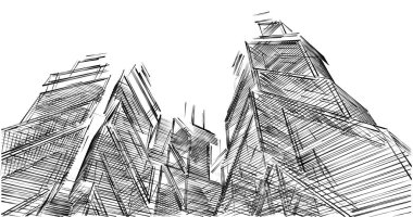 soyut mimari duvar kağıdı tasarımı, dijital konsept arkaplan