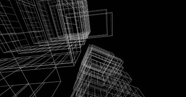 soyut mimari duvar kağıdı tasarımı, dijital konsept arkaplan