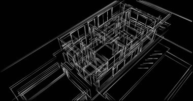 soyut mimari duvar kağıdı tasarımı, dijital konsept arkaplan