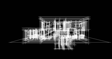 soyut mimari duvar kağıdı tasarımı, dijital konsept arkaplan