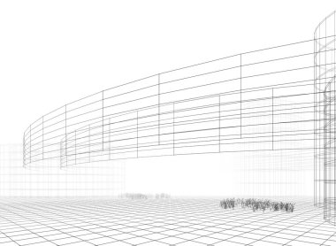 soyut mimari duvar kağıdı tasarımı, dijital konsept arkaplan