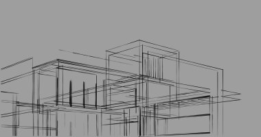 soyut mimari duvar kağıdı tasarımı, dijital konsept arkaplan