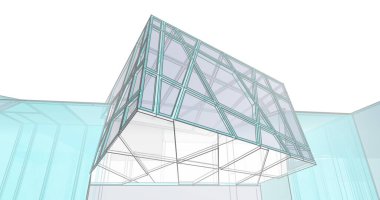 soyut mimari duvar kağıdı tasarımı, dijital konsept arkaplan