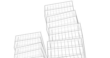 soyut mimari duvar kağıdı tasarımı, dijital konsept arkaplan